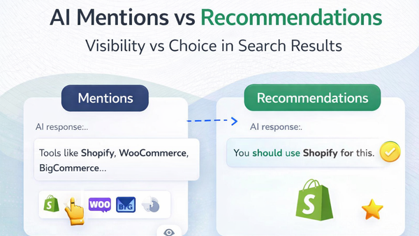AI Recommendations vs Mentions: What Actually Drives Visibility in AI Search